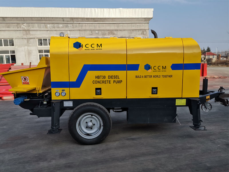 High Pressure HBTS 60 Diesel Trailer Concrete Pump