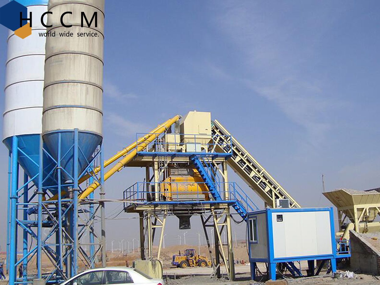 Industrial Belt Type HZS90 Concrete Batching Plant