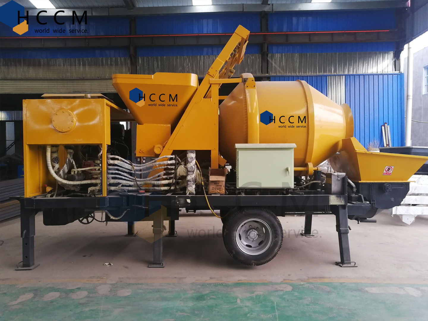 Mobile 40 Diesel Concrete Mixer And Pump Made In China