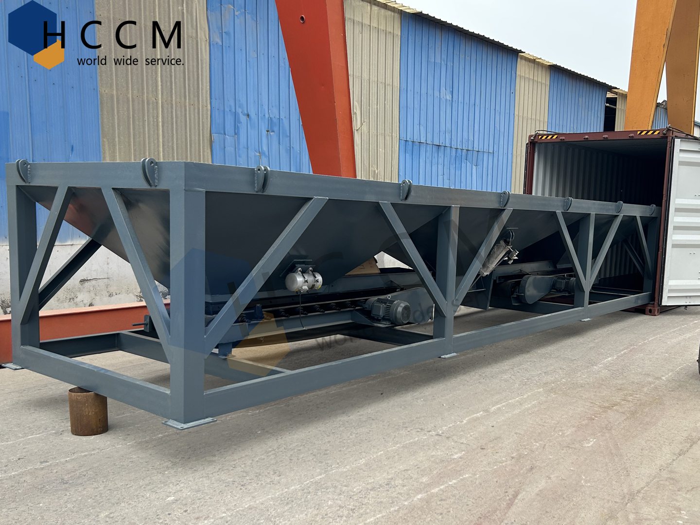 Customized Three Bins Concrete Batching Plant