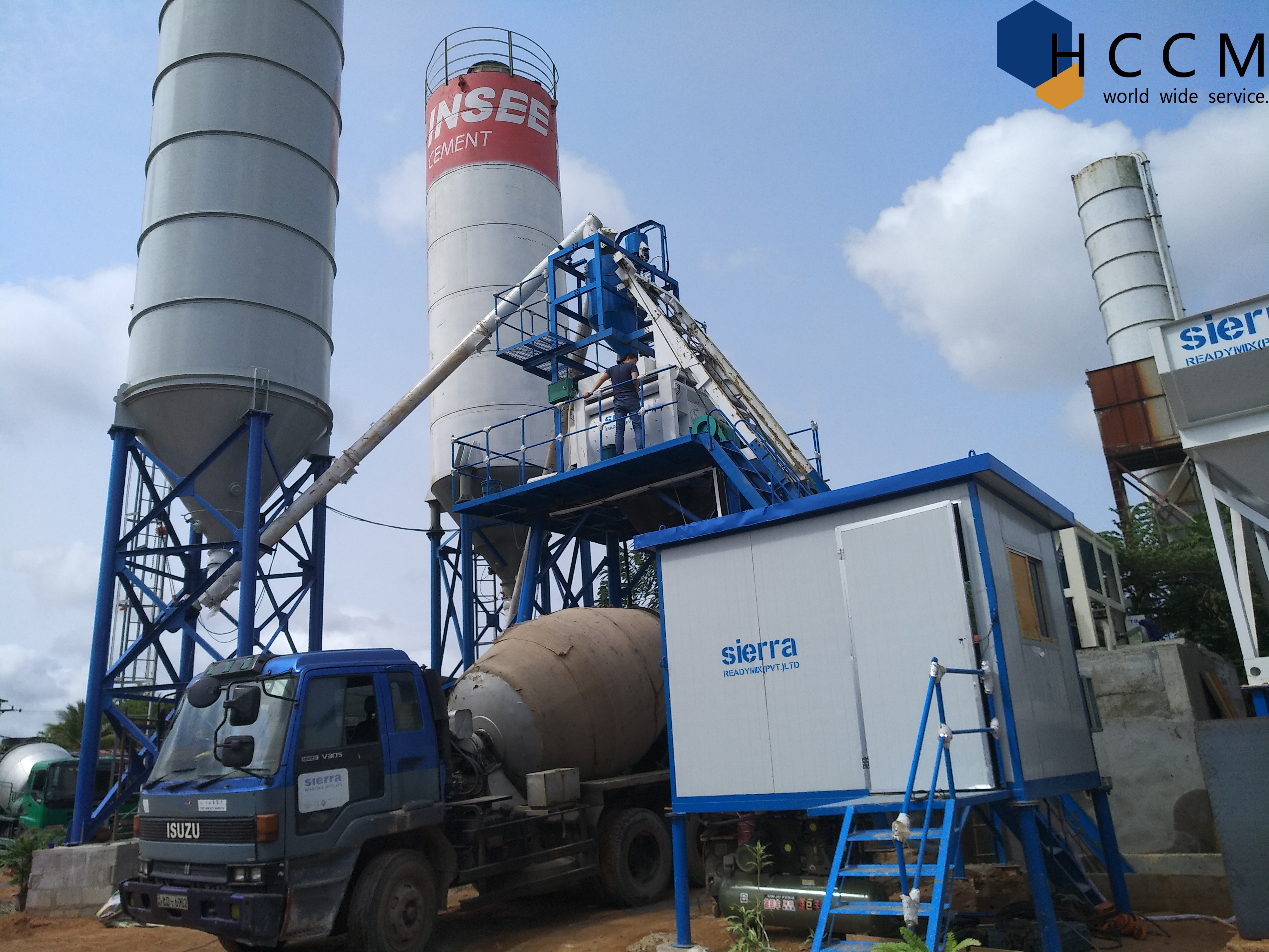 Premixed Ready Mix HZS50 Concrete Batching Plant