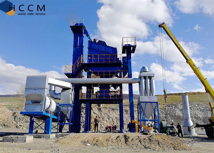 60tph asphalt plant installaion in clients work place