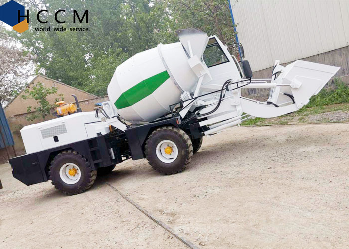 1.2 cubic meter mobile self loading concrete mixer truck